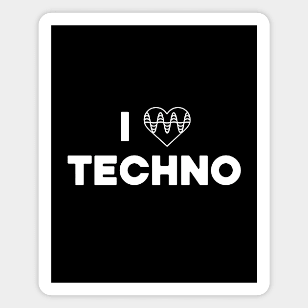 I Heart Techno Magnet by CreativeSage